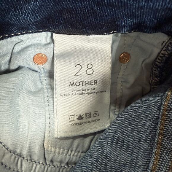 Mother Denim The Looker Ankle Fray Jeans In Need For Speed Wash Size 28 Blue - Picture 7 of 11